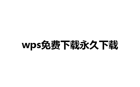 wps免费下载永久下载