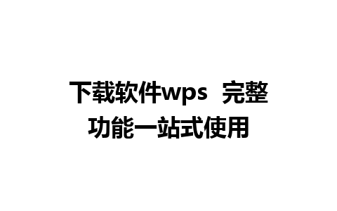 下载软件wps  完整功能一站式使用