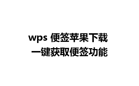 wps 便签苹果下载 一键获取便签功能        
