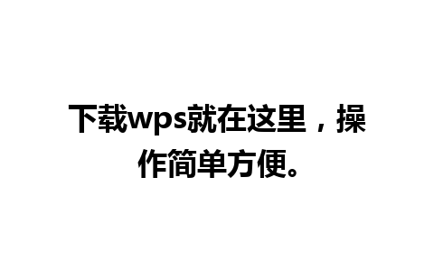 下载wps就在这里，操作简单方便。