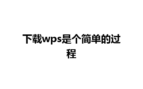 下载wps是个简单的过程 